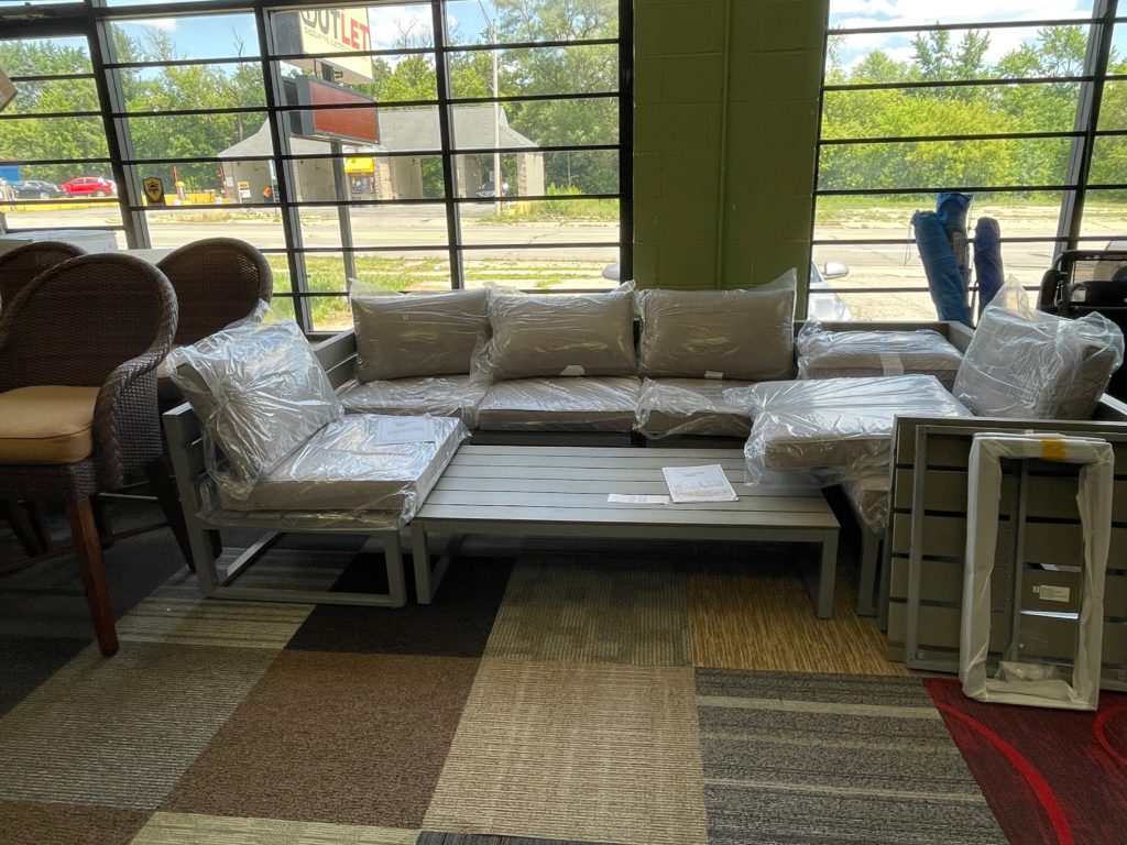 Patio furniture with coffee table
