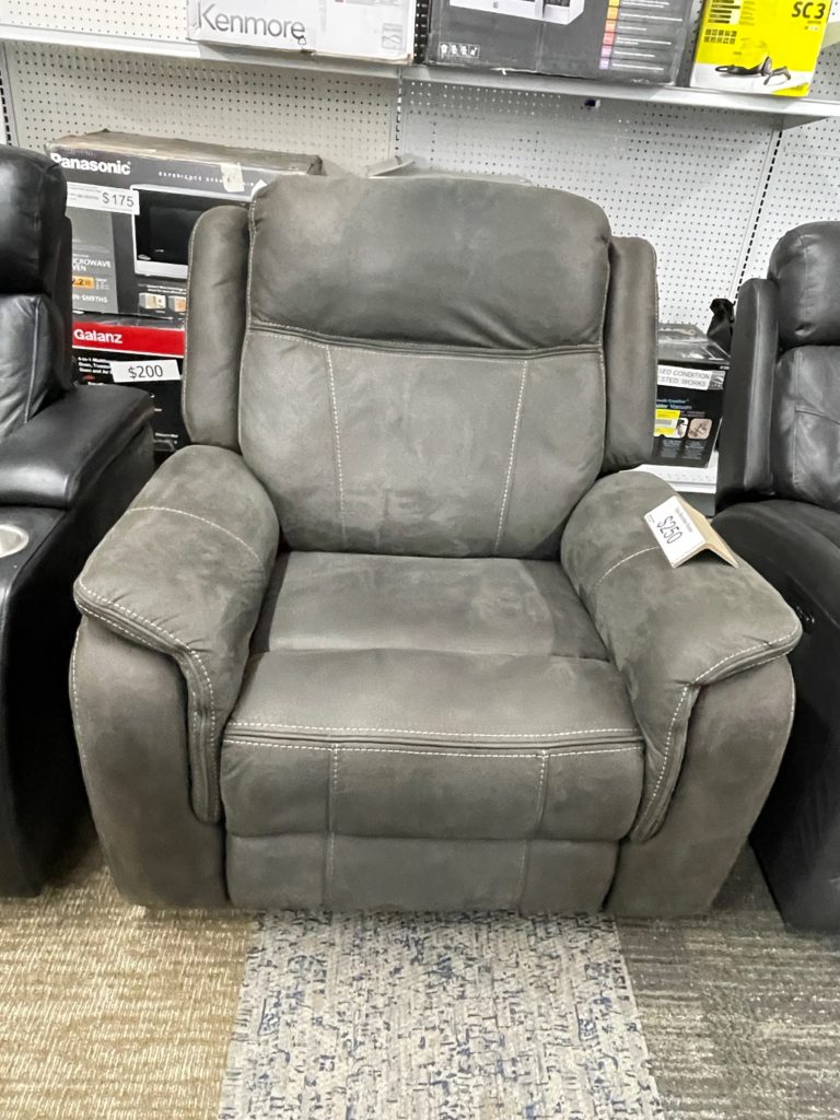 Gray leather chair
