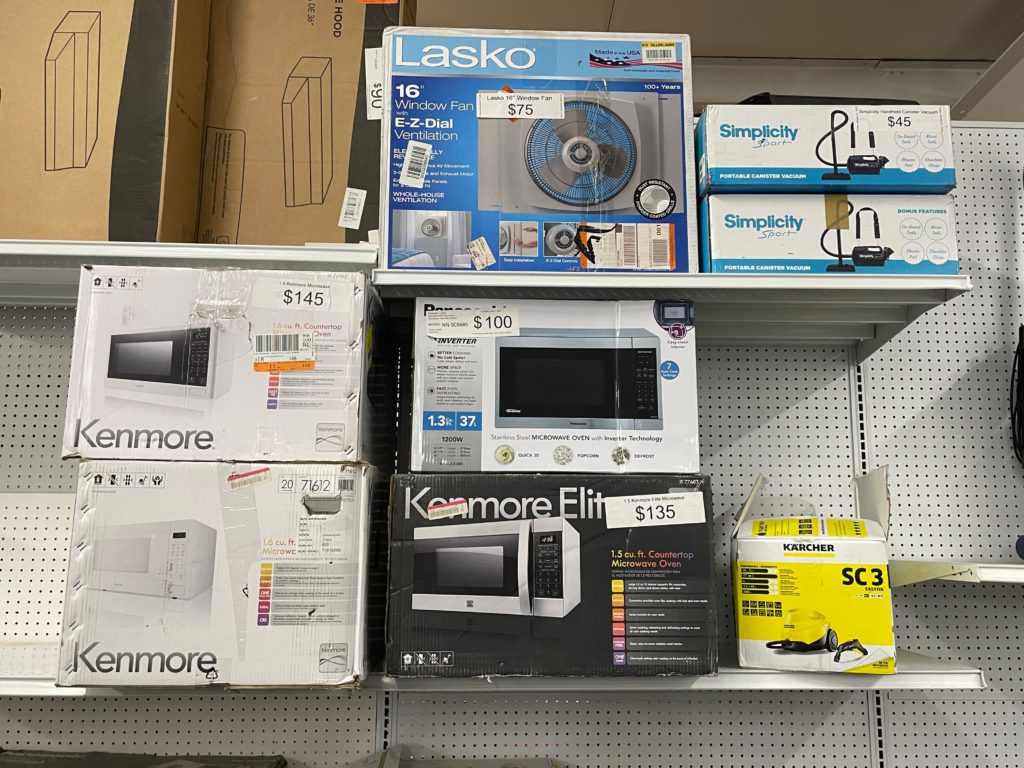 Microwaves, fan, portable canister vacuum