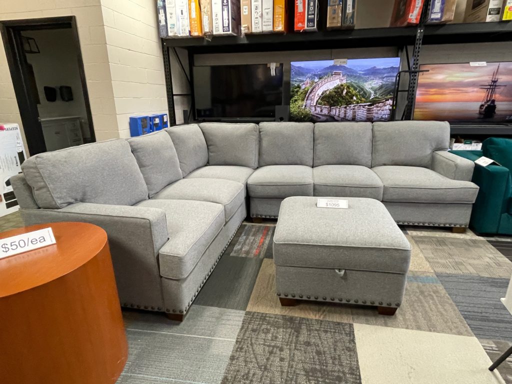 Gray fabric sectional