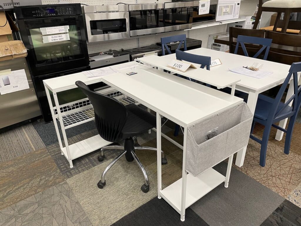 Desks and chairs