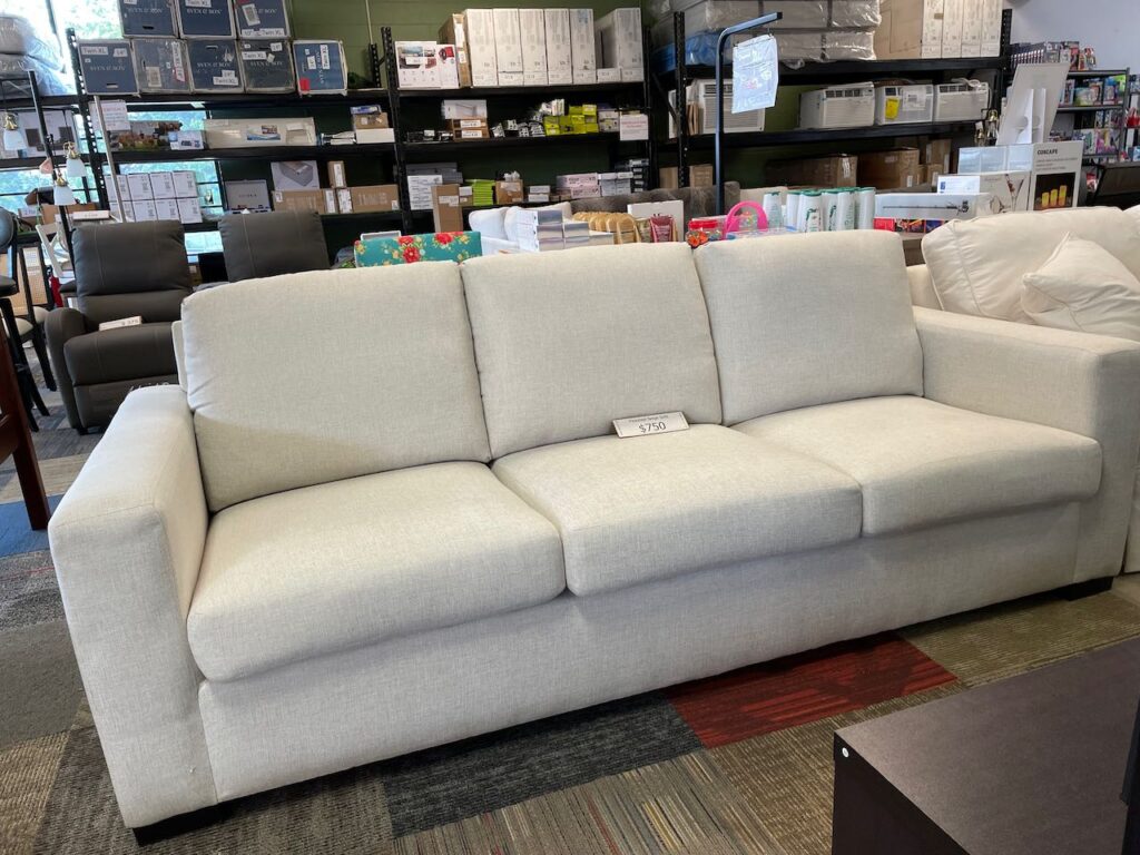 Off white fabric couch