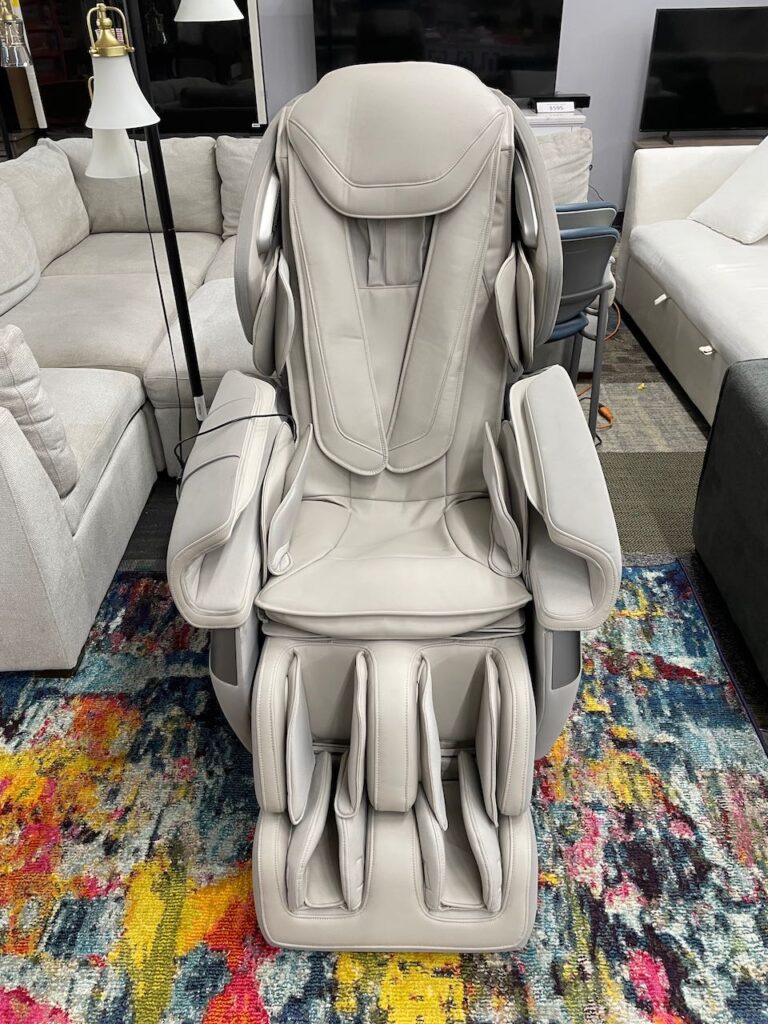 Light beige padded lift chair