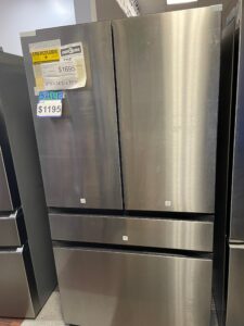 Side-by-side top refrigerator and bottom freezer