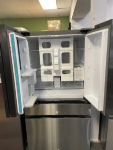 Side-by-side top refrigerator with bottom freezer
