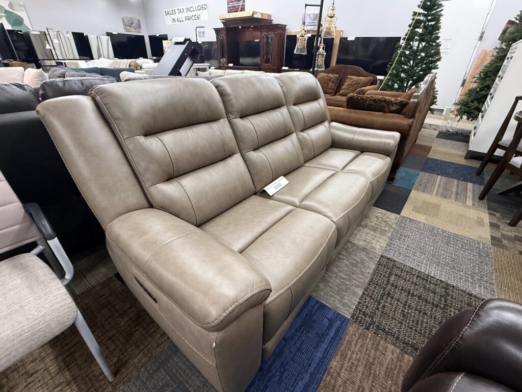 Light brown leather couch