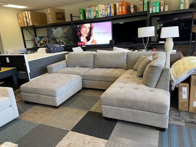 Beige fabric Sectional